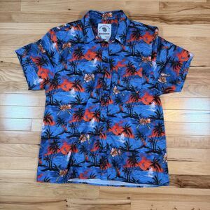 Savage Tacticians Shirt Mens Large SAVTAC Hawaiian Tactical Tropical Rifles